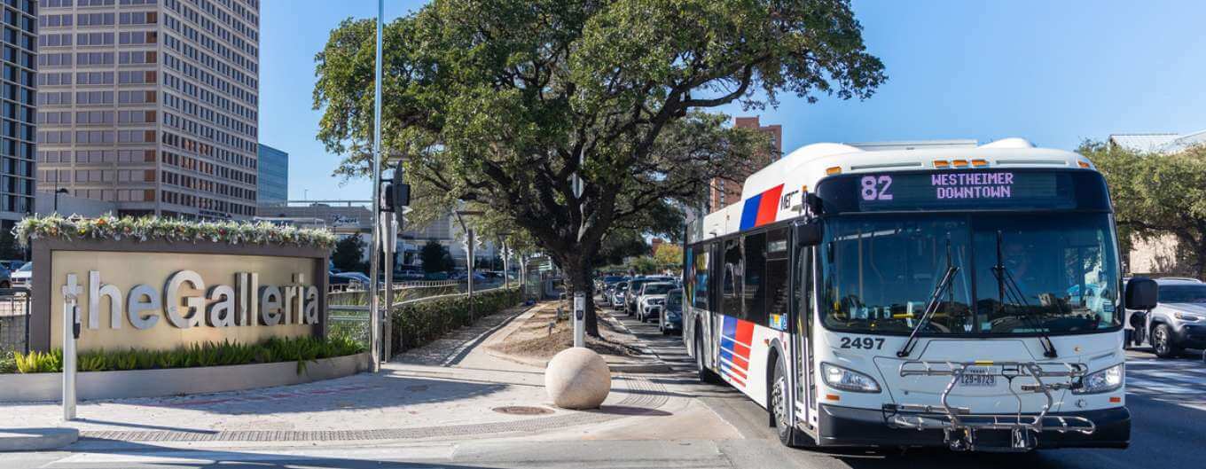 Visit the Galleria by riding METRO.